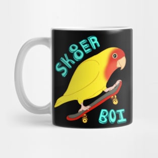 sk8er birb - yellow lovebird Mug